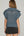 Collared Half Zip Sweater Vest Top- Dusty Blue