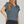 Collared Half Zip Sweater Vest Top- Dusty Blue