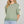Round Neck Knit Bow Top- Seafoam