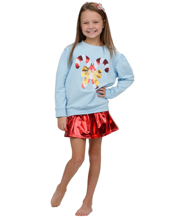 Sequin Candy Canes- Holly Sweatshirt