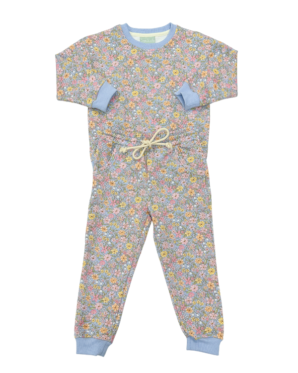 Blue Floral Jogger Set