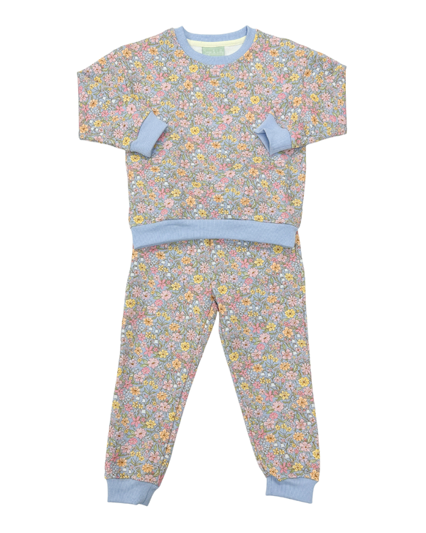 Blue Floral Jogger Set