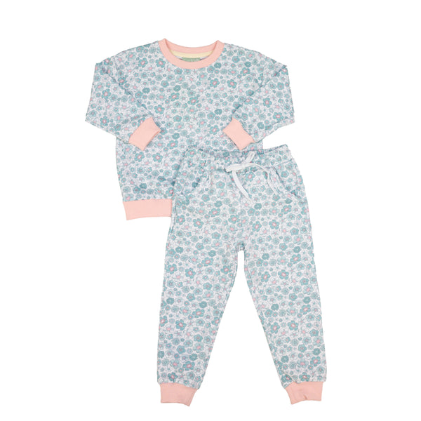 Ice Blue Floral Jogger Set