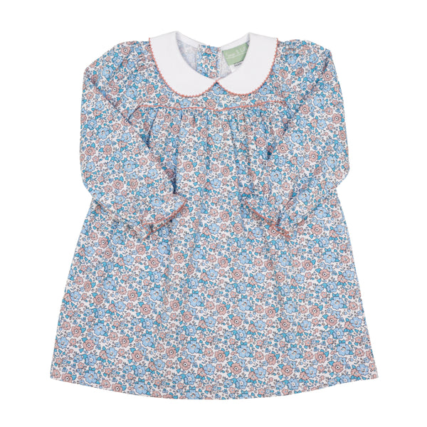 Pink/Blue Floral Peter Pan Dress