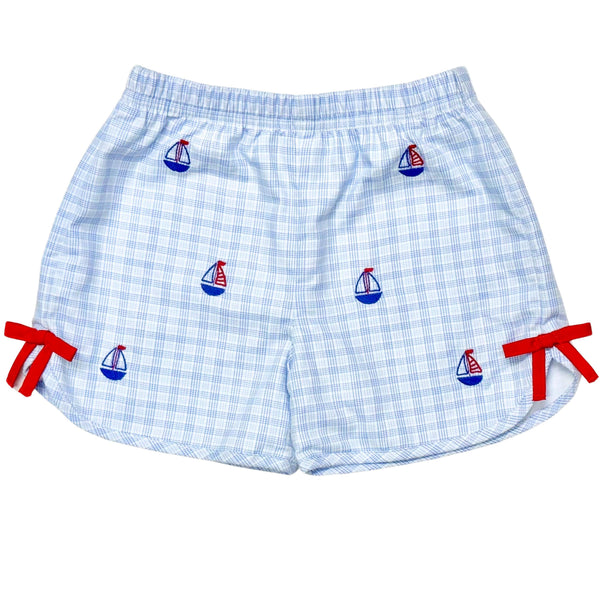 Sailboat Scalloped Angel Short Set