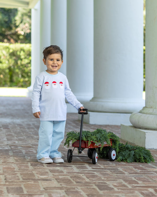 Santa Trio Pant Set- Blue