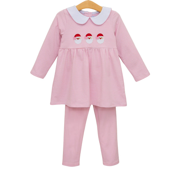 Santa Trio Pant Set- Pink