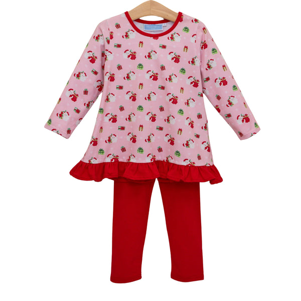 Santa's Workshop Ruffle Pant Set