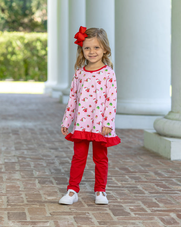 Santa's Workshop Ruffle Pant Set