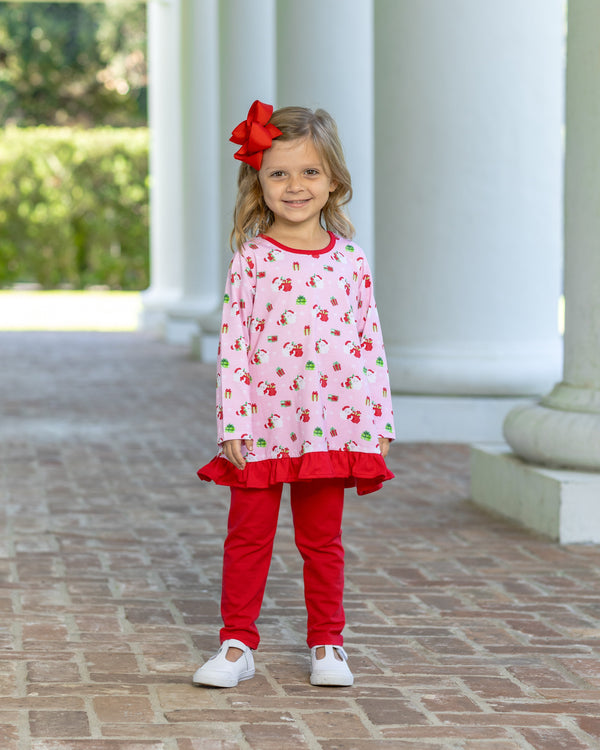 Santa's Workshop Ruffle Pant Set