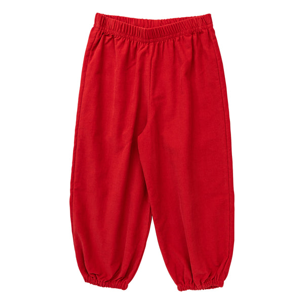 Corduroy Bloomer Pants- Deep Red