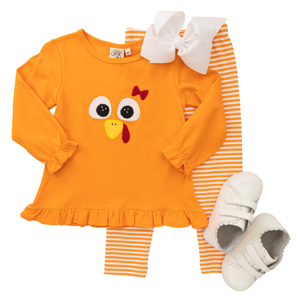 Turkey Face Ruffle Top