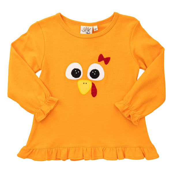 Turkey Face Ruffle Top