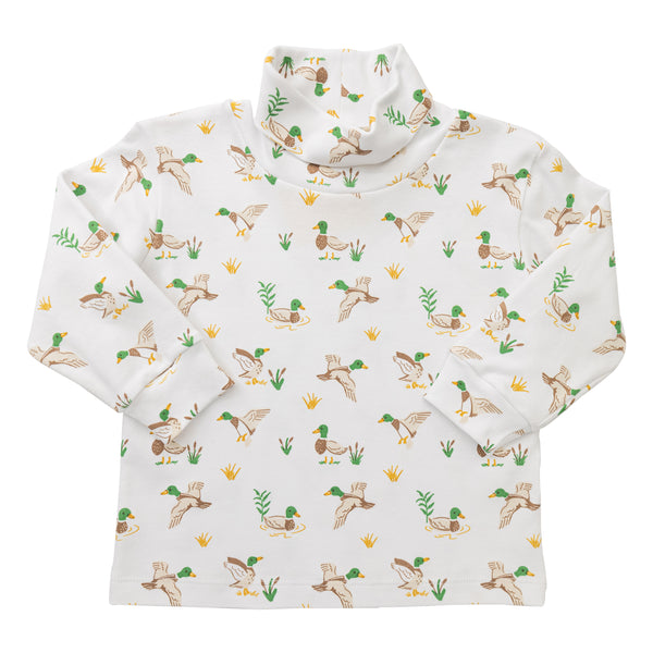 Mallard Ducks Print Turtleneck