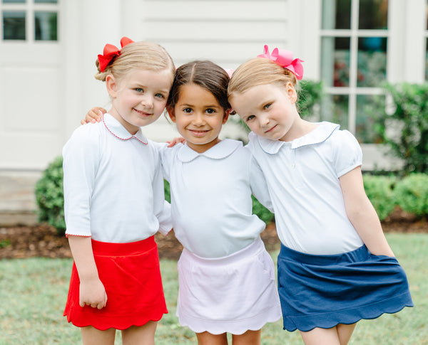Pink Scallop Skort