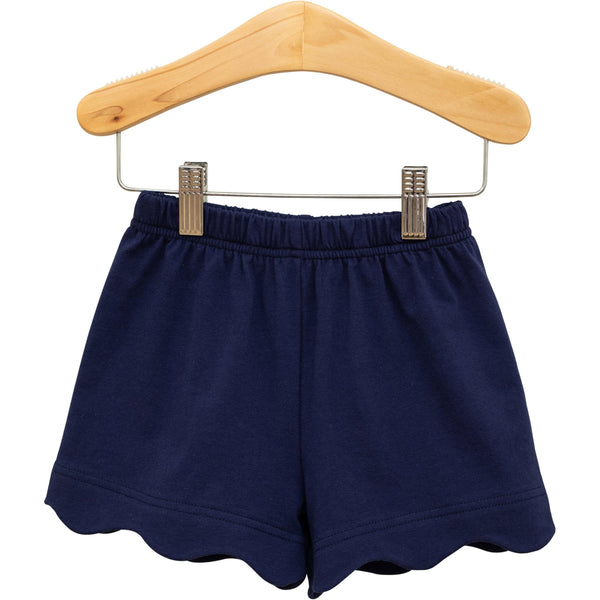 Scalloped Shorts- Navy
