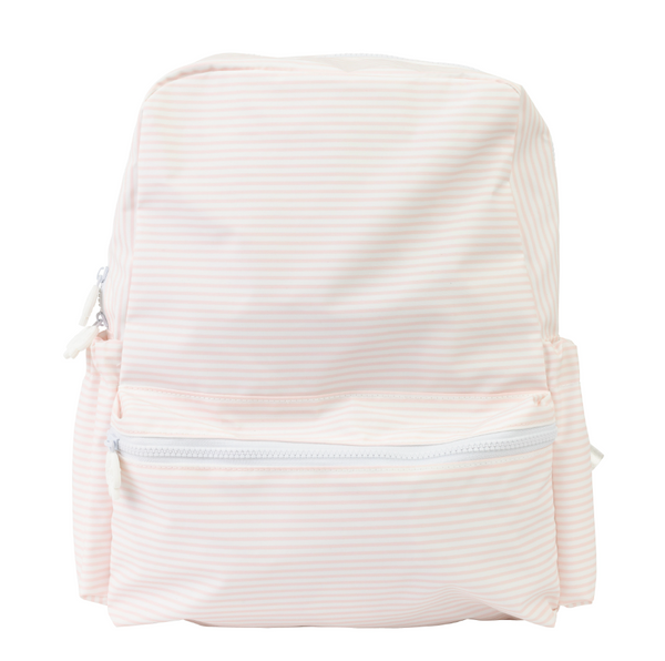 Pink Stripe Backpack- Large