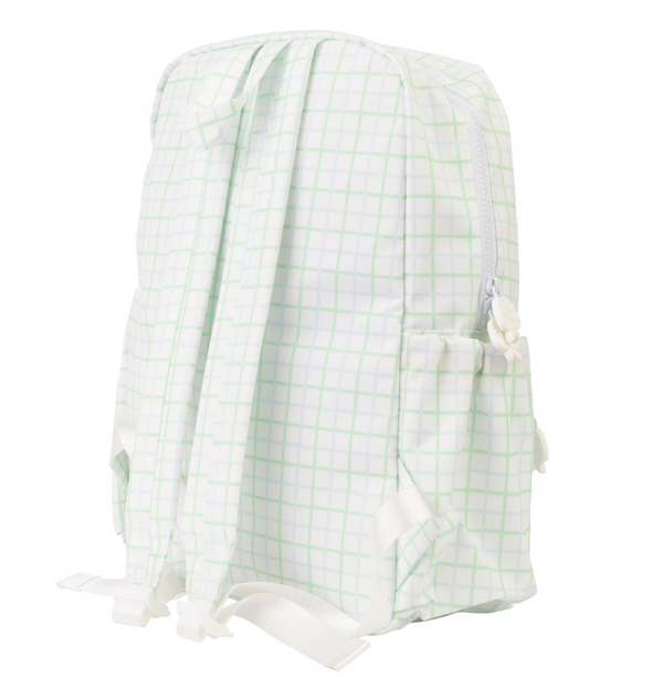 Blue/Green Windowpane Backpack- Large