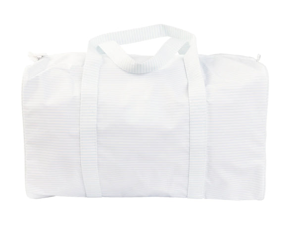 Light Blue Stripe Duffle Bag