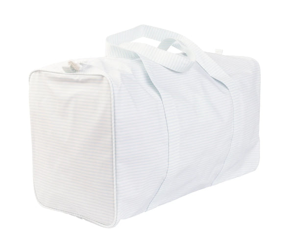 Light Blue Stripe Duffle Bag