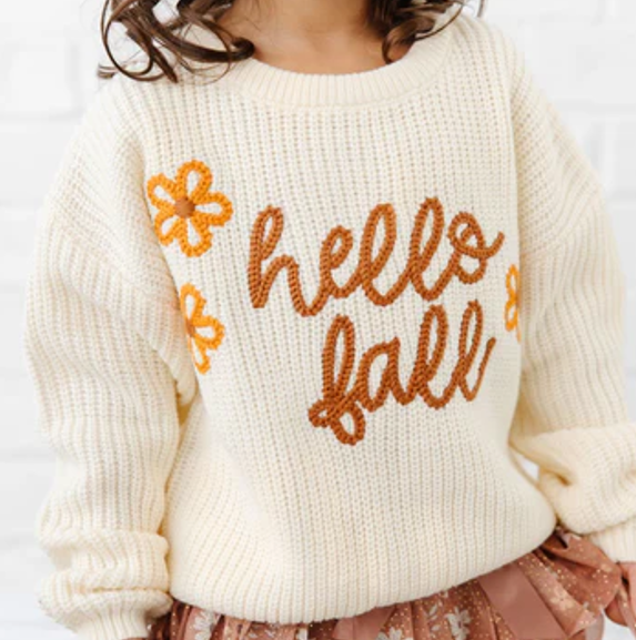 Hello Fall Knit Sweater