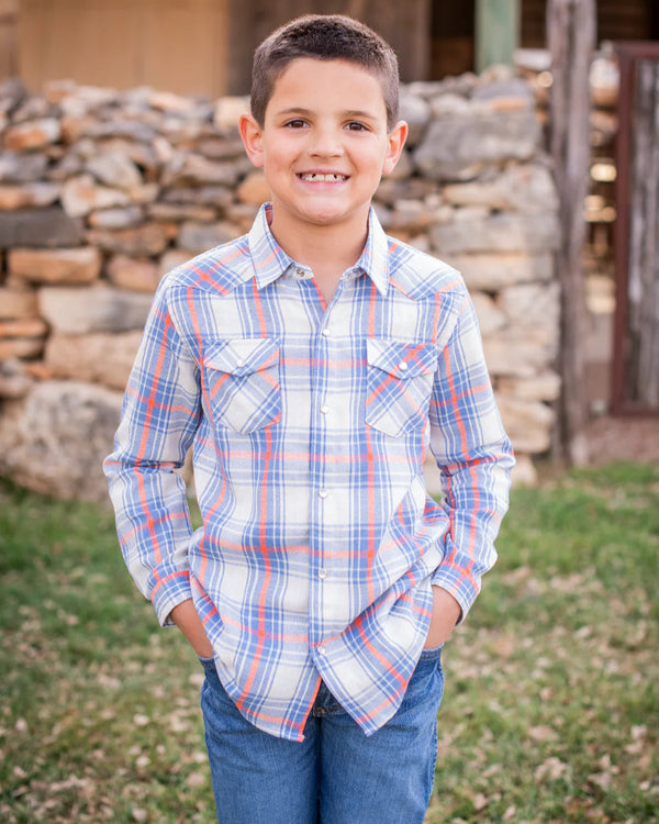 All American Plaid Pearl Snap Flannel Shirt