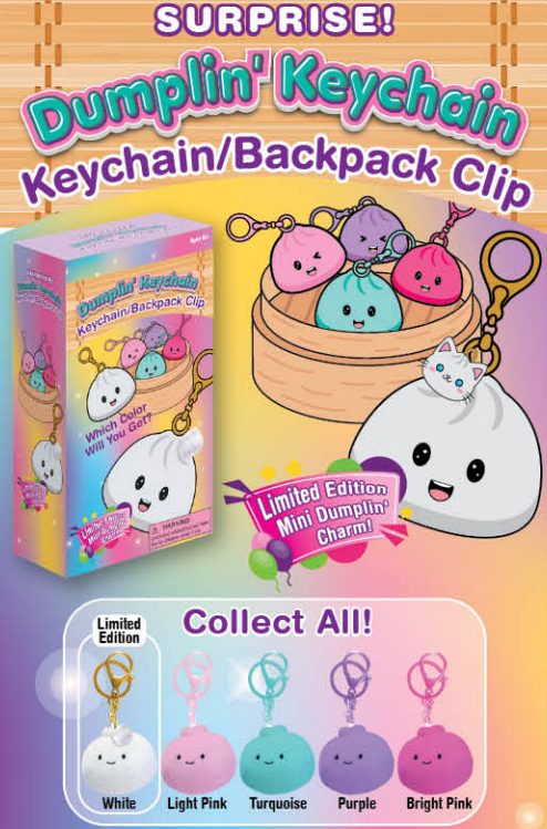Squishy Dumplin Keychain Backpack Clip