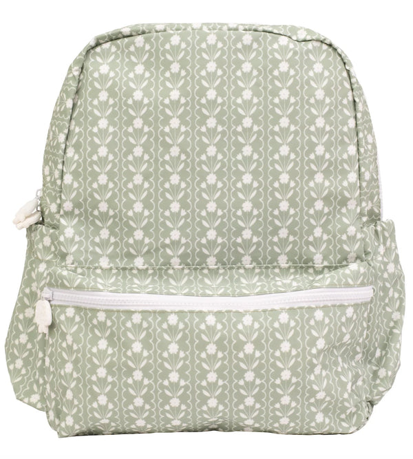 Sage Floral Backpack- Large