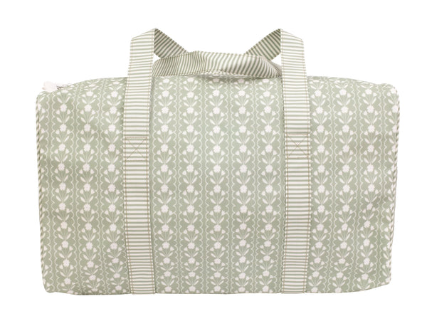 Sage Floral Duffle Bag