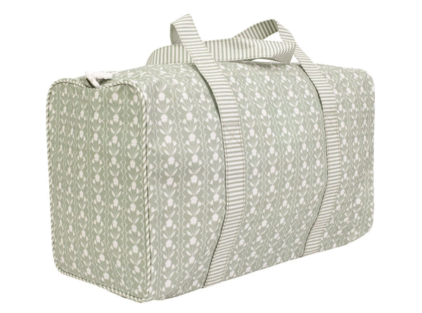 Sage Floral Duffle Bag