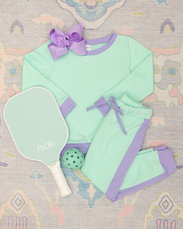 Selena Jogger Set- Cool Mint, Lollipop Lavender