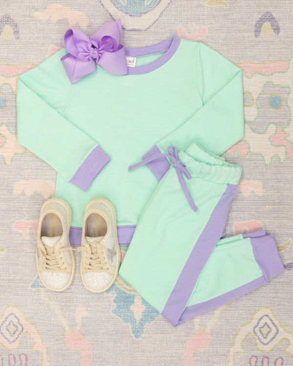 Selena Jogger Set- Cool Mint, Lollipop Lavender
