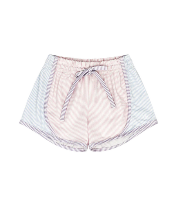 Elise Short- Cotton Candy Pink, Cotton Candy Blue, Petal Purple Ministripe
