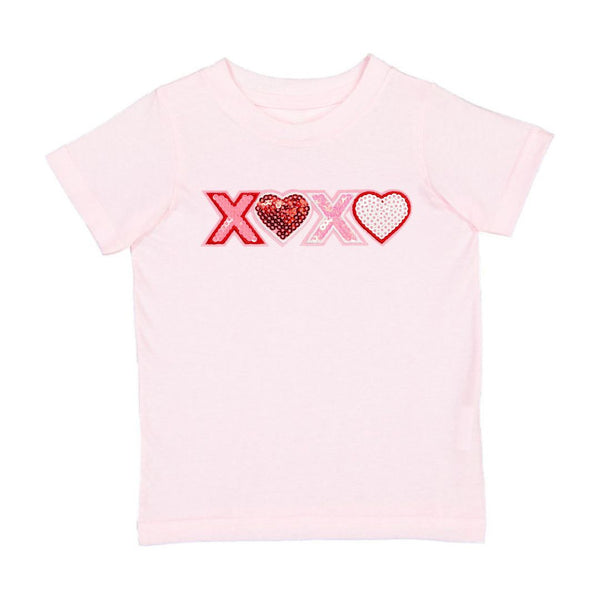 XOXO Sequin Patch Valentine's Day T-Shirt