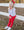 Red Scallop Leggings