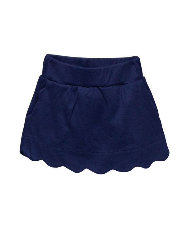 Navy Scallop Skort