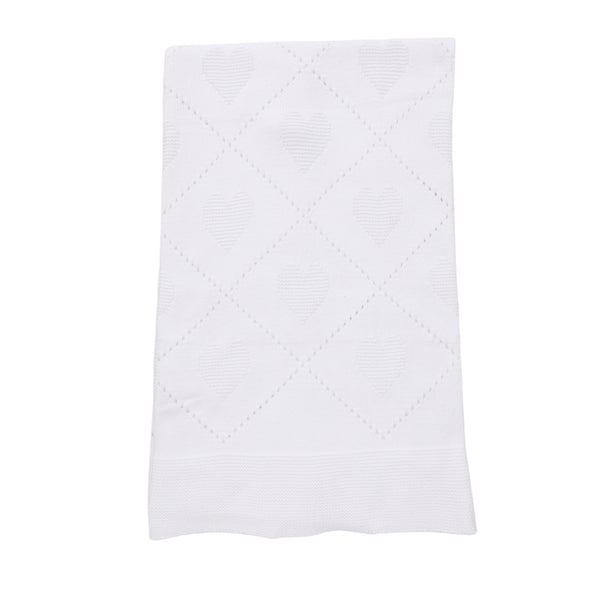 White Blanket- Hearts