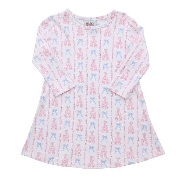 Ballerina Shoes & Bows Print Dress