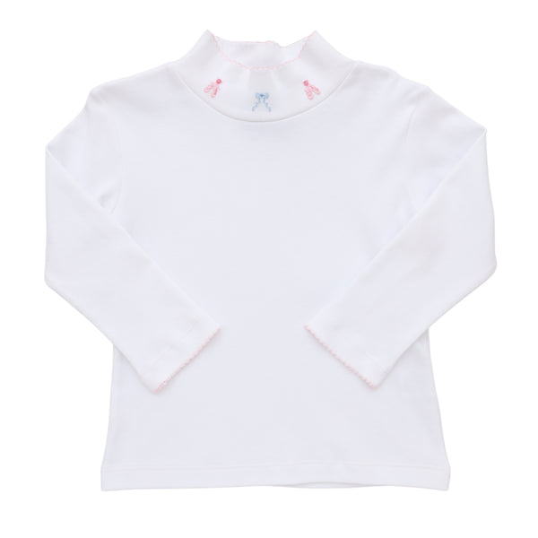 Ballerina Shoes & Bow Mock Neck