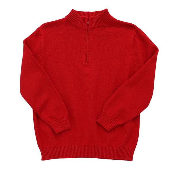 1/4 Zip Pullover- Red