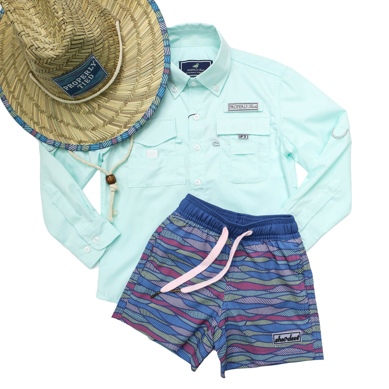 Properly Tied Boys Shordees Summer Shirt - Stay Fly main image 1