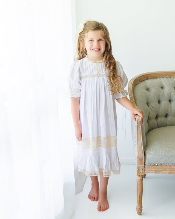 White/Ecru Heirloom Dress