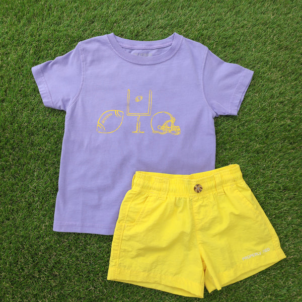 Purple/Yellow Football Trio T-Shirt