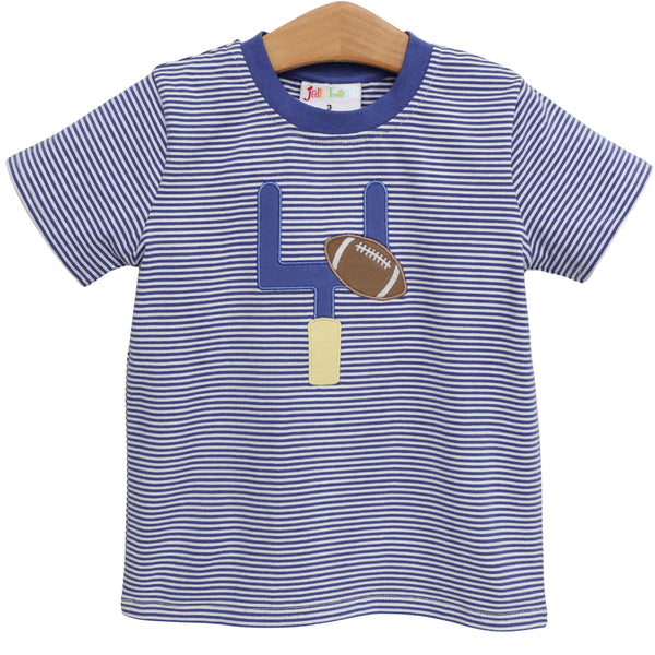 Down, Set, Hut Shirt- Royal Blue Stripe