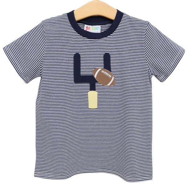Down, Set, Hut Shirt- Navy Stripe