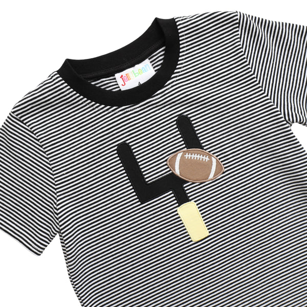 Down, Set, Hut Shirt- Black Stripe