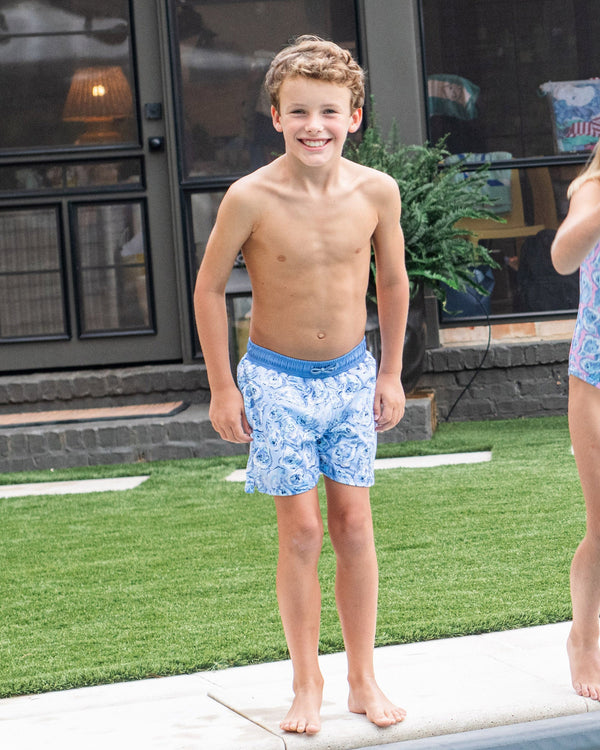 Boogie Board Swim Trunk- Oyster Shell Print