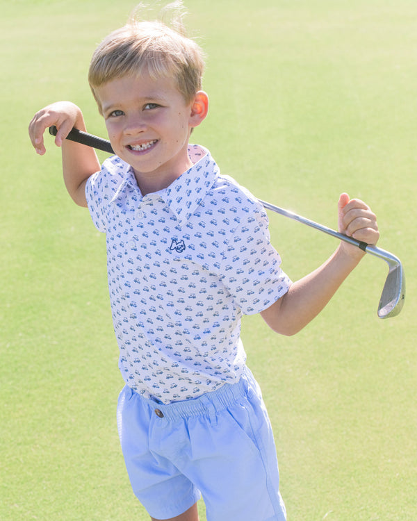Pro Performance Polo- Golf Cart Print