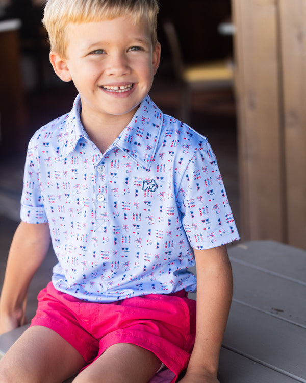 Pro Performance Polo- Windsurfer Fourth Print