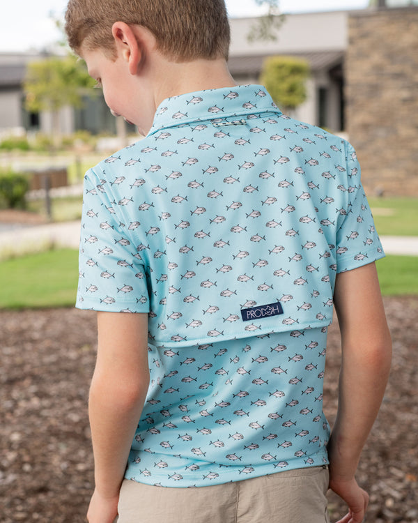 Pro Performance Polo- African Pompano Fish Print